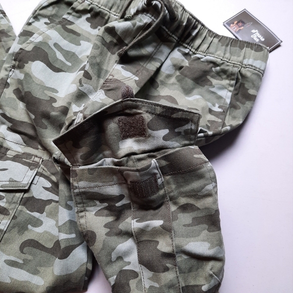 Gymboree Camo Cargo Joggers Pants Boys 7  Green Stretch Cotton‎ - Picture 3 of 8